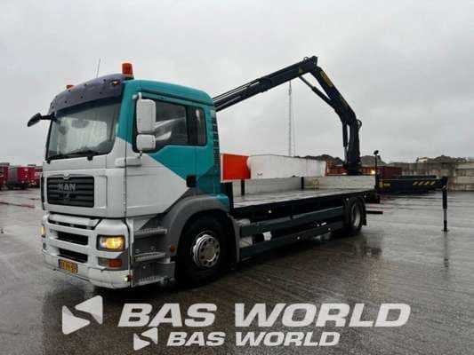 MAN TGA 18.313 Airco Euro 2 Open Truck Plafinger Crane 2004